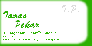 tamas pekar business card